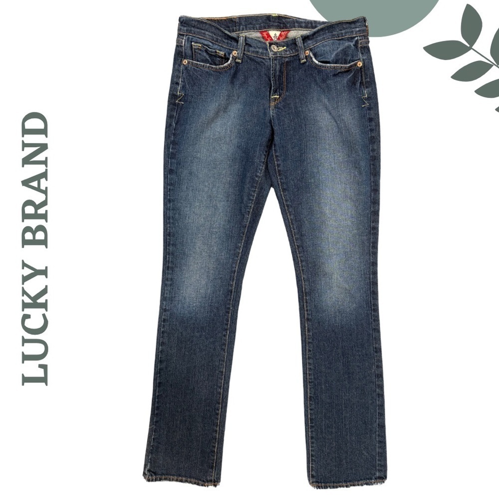 Lucky Brand Classic Mid-Rise Straight Cut Jeans | Blue Denim| Size 28